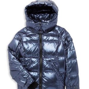 Girls Metallic Down Puffer Jacket